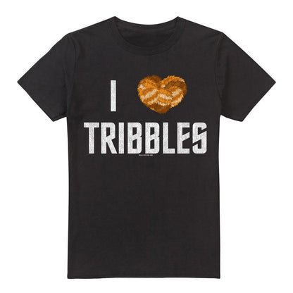 Black - Front - Star Trek Mens I Heart Tribbles T-Shirt