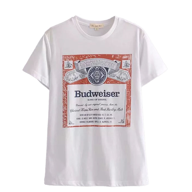 grey budweiser t shirt