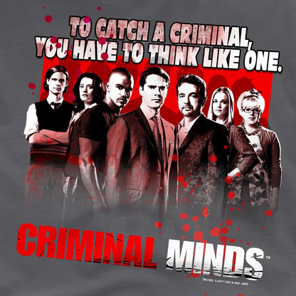 Charcoal - Pack Shot - Criminal Minds Mens Think Like One T-Shirt
