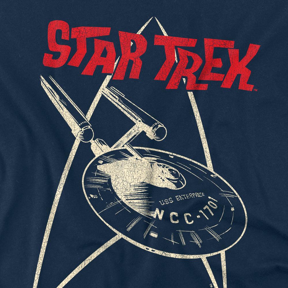 Navy - Pack Shot - Star Trek Mens Ship Symbol T-Shirt