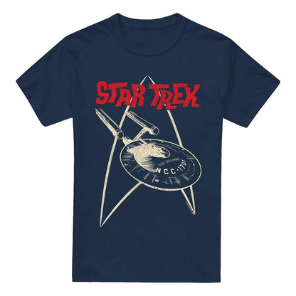 Navy - Front - Star Trek Mens Ship Symbol T-Shirt