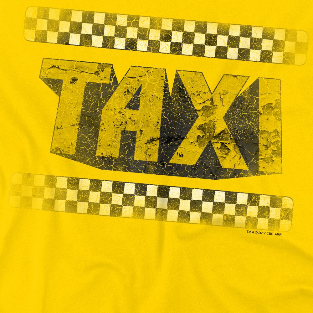 Yellow - Side - TAXI Mens Run Down T-Shirt