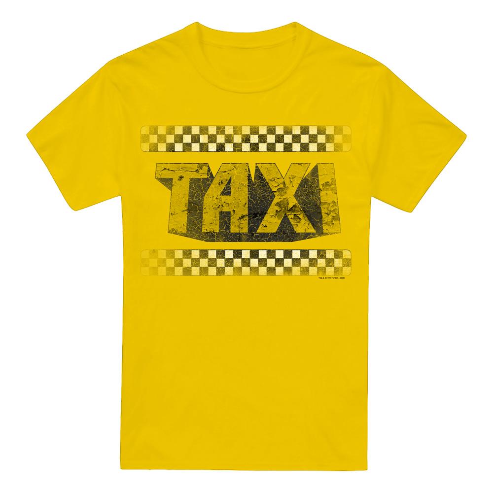 Yellow - Front - TAXI Mens Run Down T-Shirt