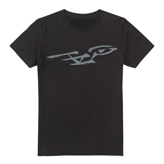 Black - Front - Star Trek Mens Bushwork Enterprise T-Shirt