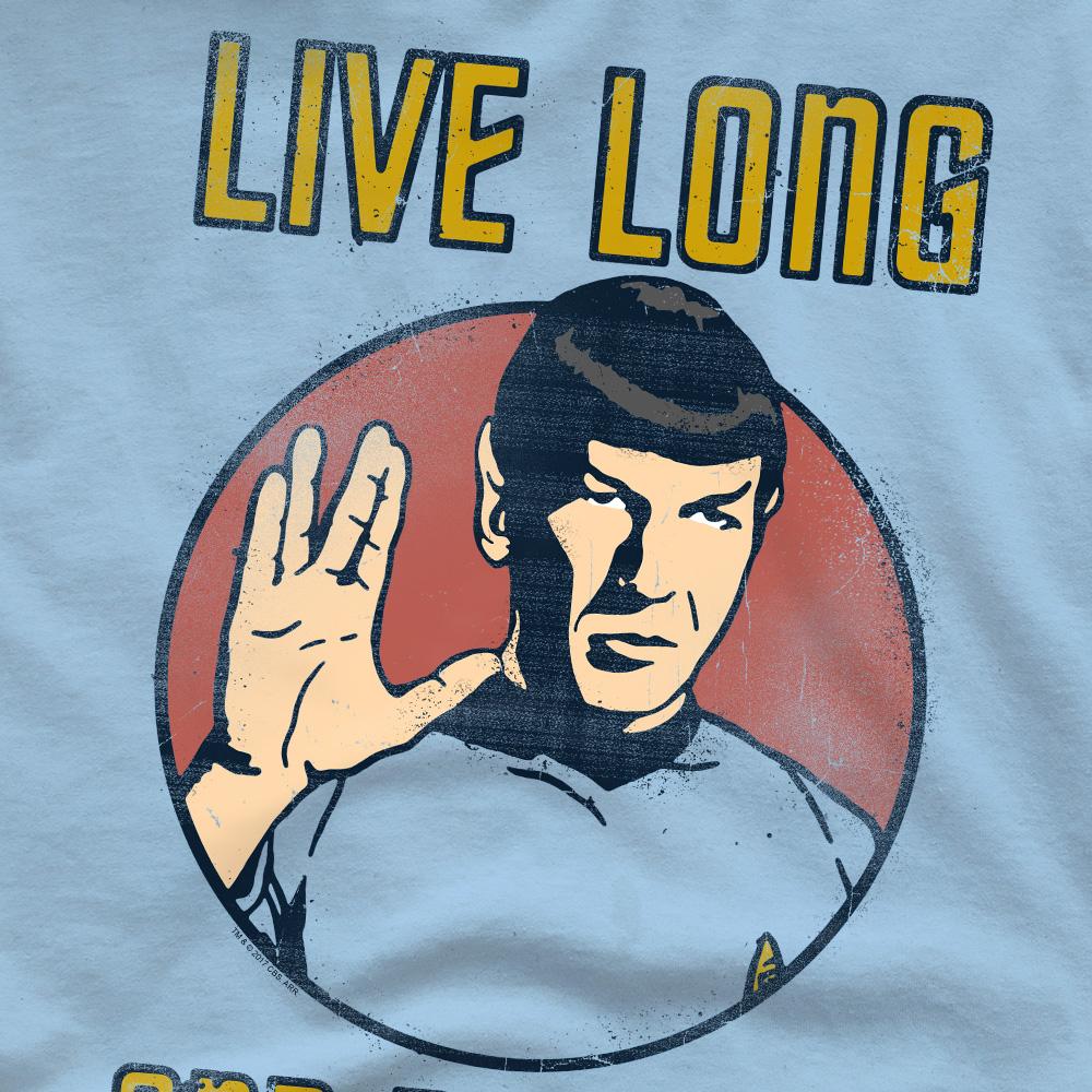 Light Blue - Side - Star Trek Mens Long Life T-Shirt