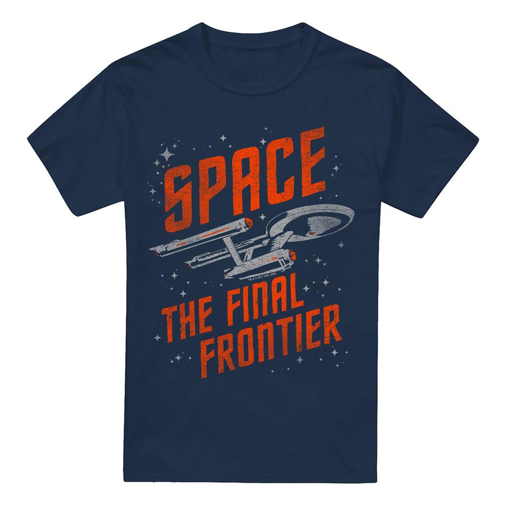 Navy - Front - Star Trek Mens Space Travel T-Shirt