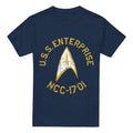 Navy - Front - Star Trek Mens Collegiate T-Shirt