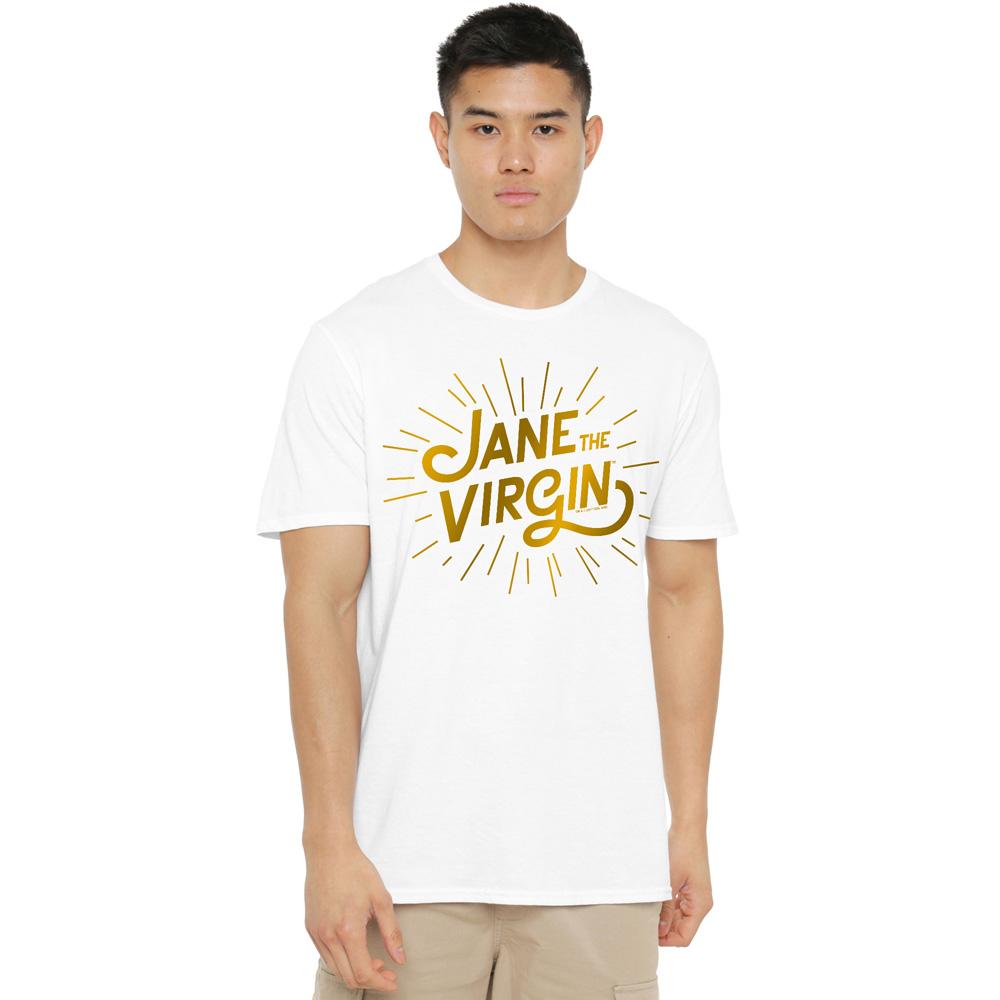 White - Lifestyle - Jane the Virgin Mens Golden Logo T-Shirt
