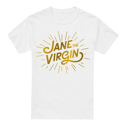 White - Front - Jane the Virgin Mens Golden Logo T-Shirt