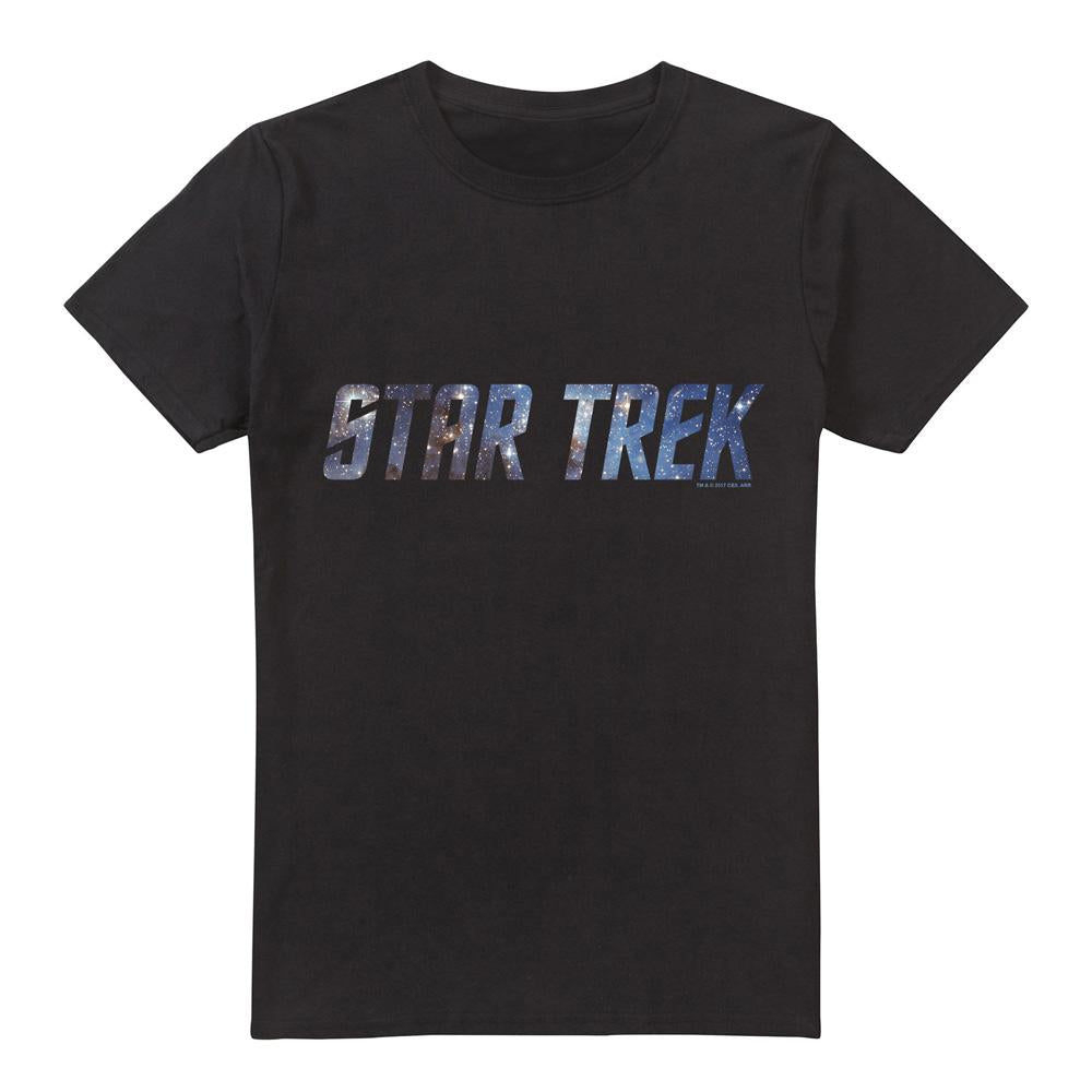 Black - Front - Star Trek Mens Space Logo T-Shirt