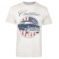 Ecru - Front - GM Motors Mens Cadillac US Flag T-Shirt