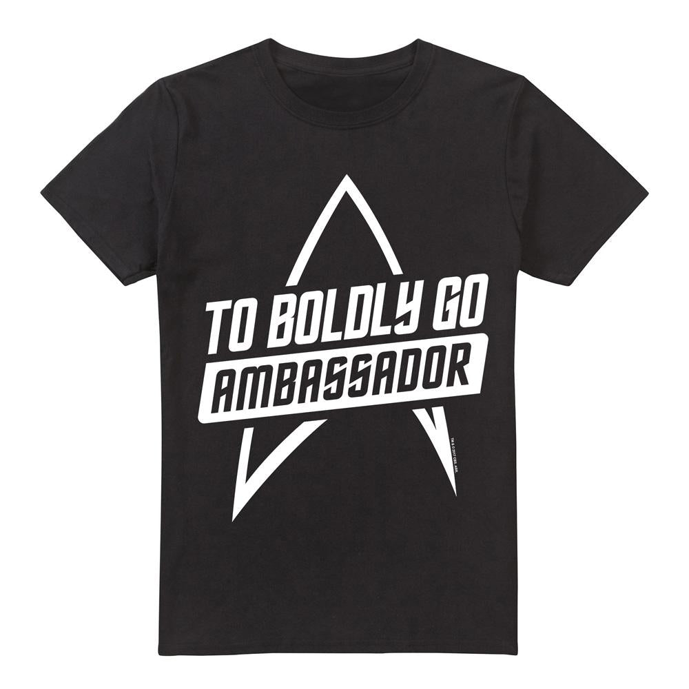 Black - Front - Star Trek Mens To Boldly Go T-Shirt