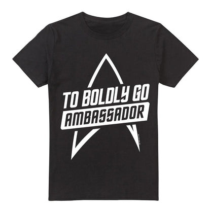 Black - Front - Star Trek Mens To Boldly Go T-Shirt