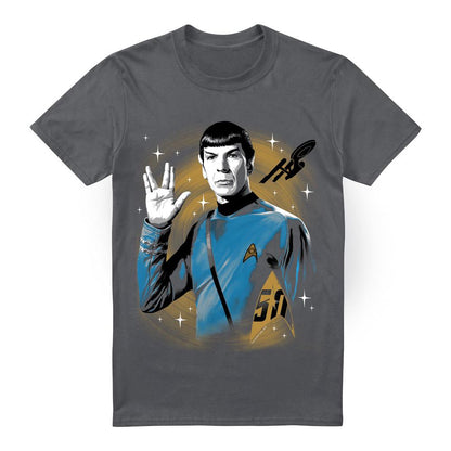 Charcoal - Front - Star Trek Mens Prosper Space T-Shirt