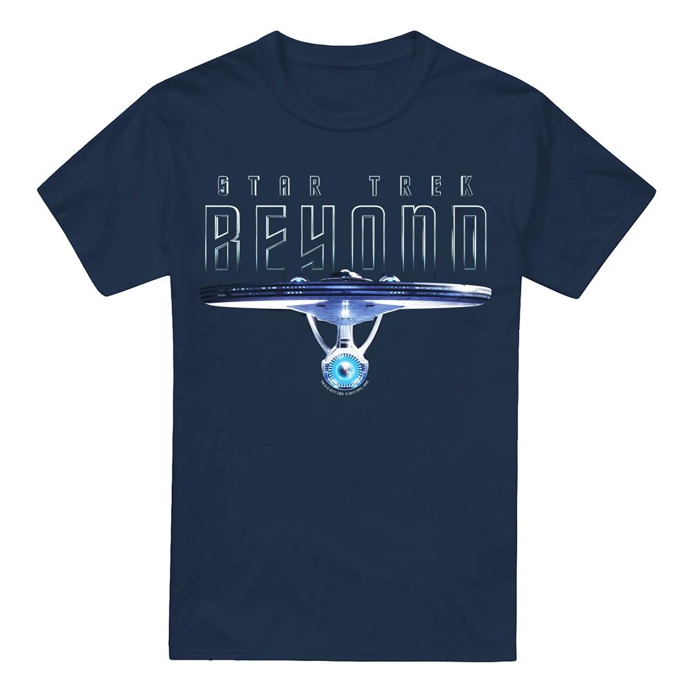 Navy - Front - Star Trek Beyond Mens Enterprise Beyond T-Shirt