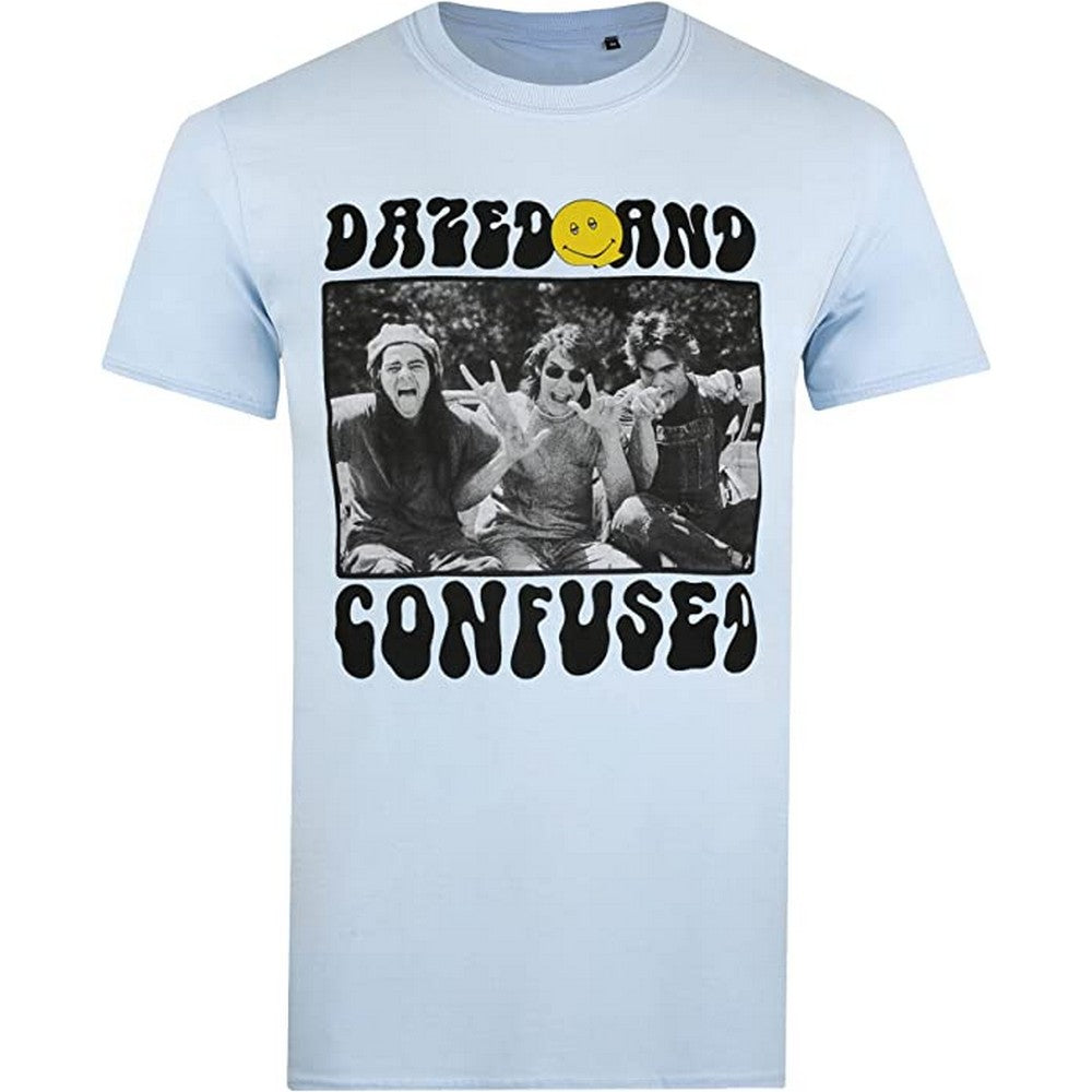 Light Blue-Black - Front - Dazed & Confused Mens Photograph T-Shirt