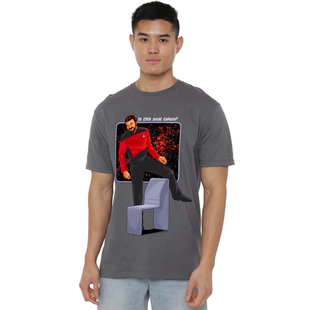 Charcoal - Lifestyle - Star Trek Mens Is This Seat Taken T-Shirt