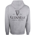 Grey Marl - Back - Guinness Mens Mono Harp Full Zip Hoodie