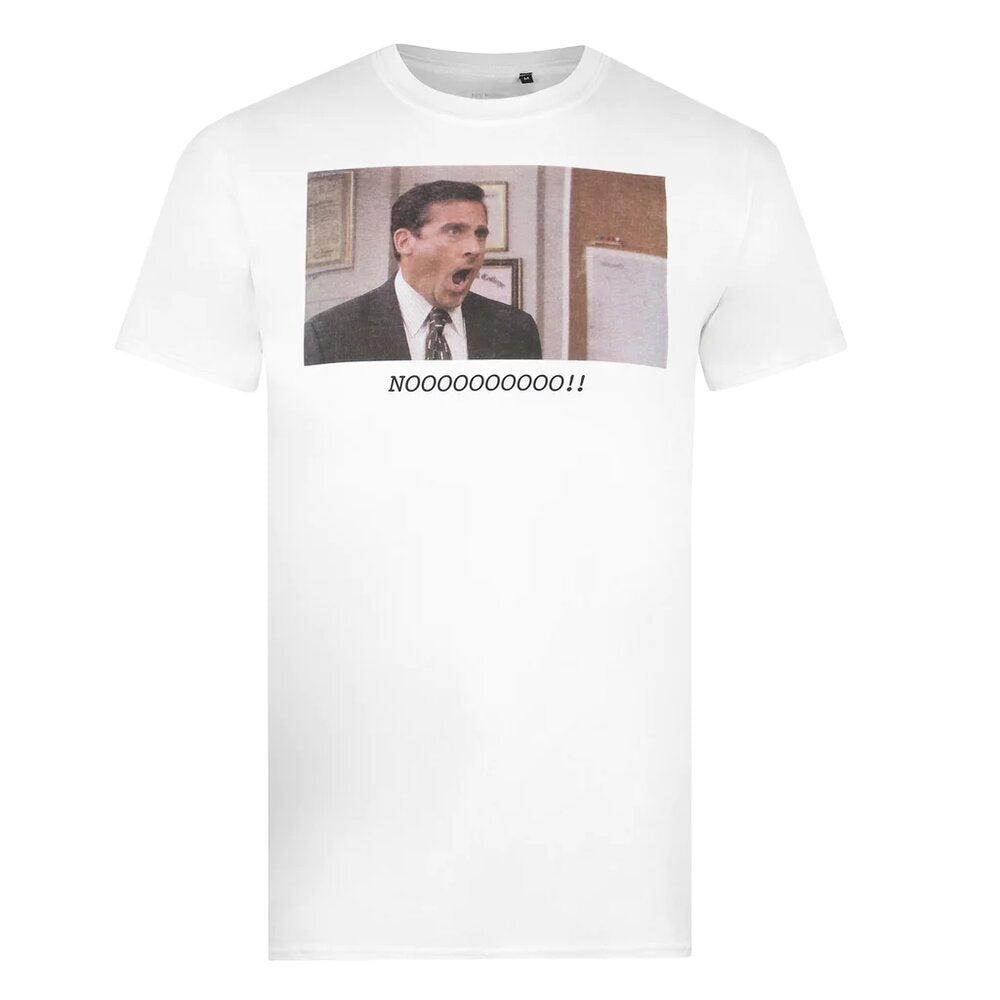 White - Front - The Office Mens Noooo!! Michael Scott T-Shirt
