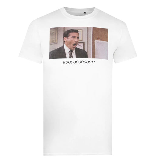 White - Front - The Office Mens Noooo!! Michael Scott T-Shirt