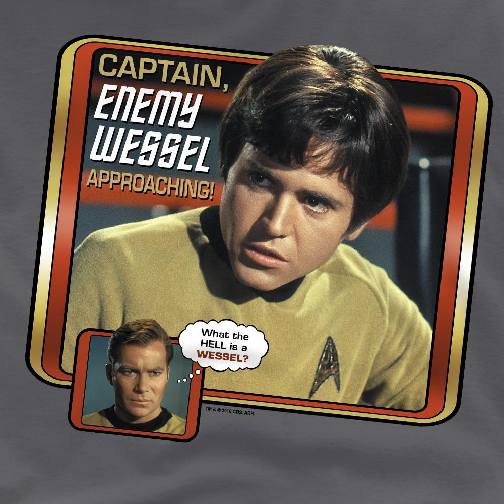Charcoal - Pack Shot - Star Trek Mens Enemy Wessel T-Shirt