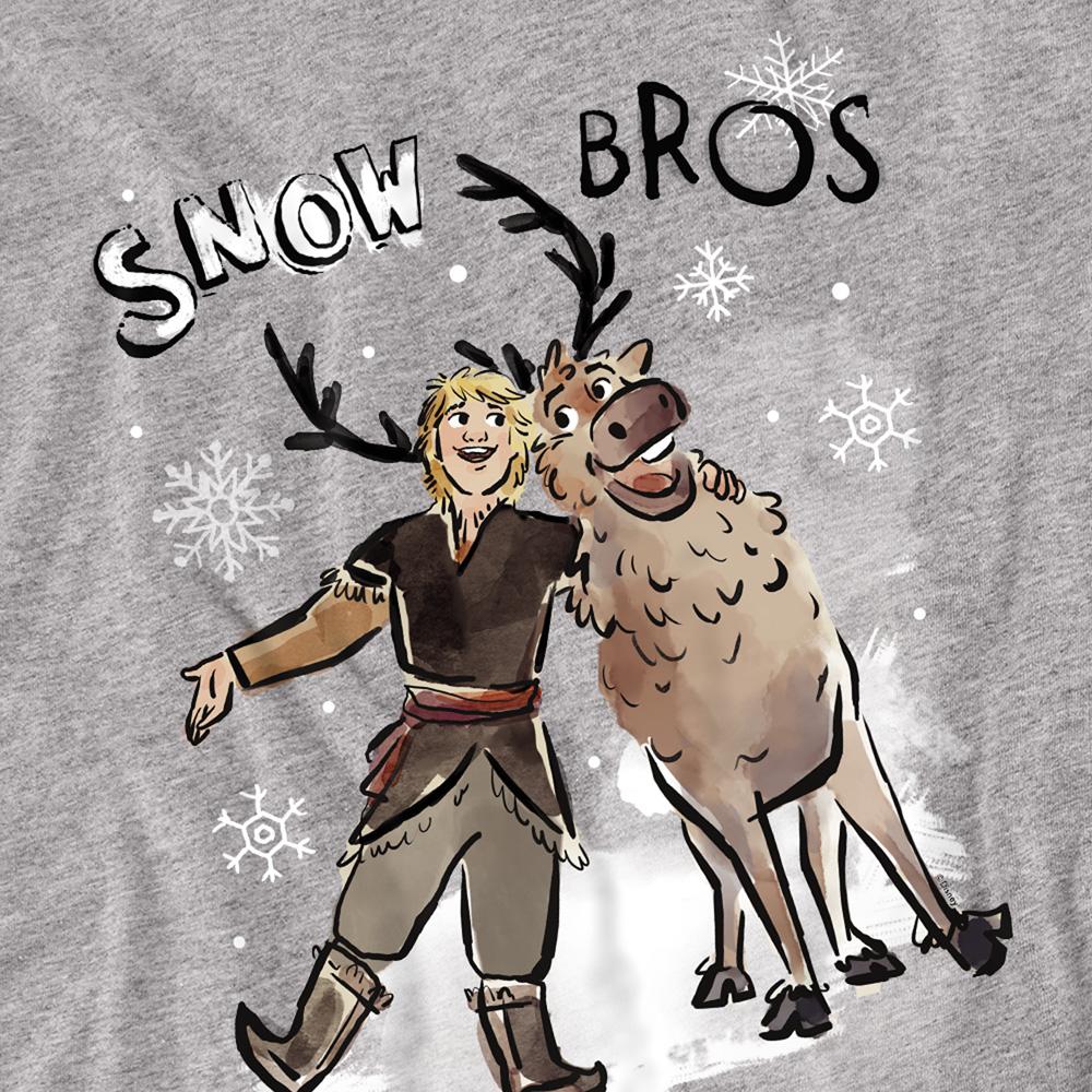 Sport Heather - Side - Frozen Unisex Adult Snow Bros Kristoff Sven T-Shirt