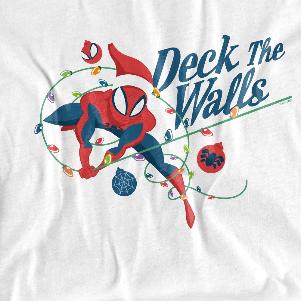 White - Side - Spider-Man Unisex Adult Deck The Walls T-Shirt