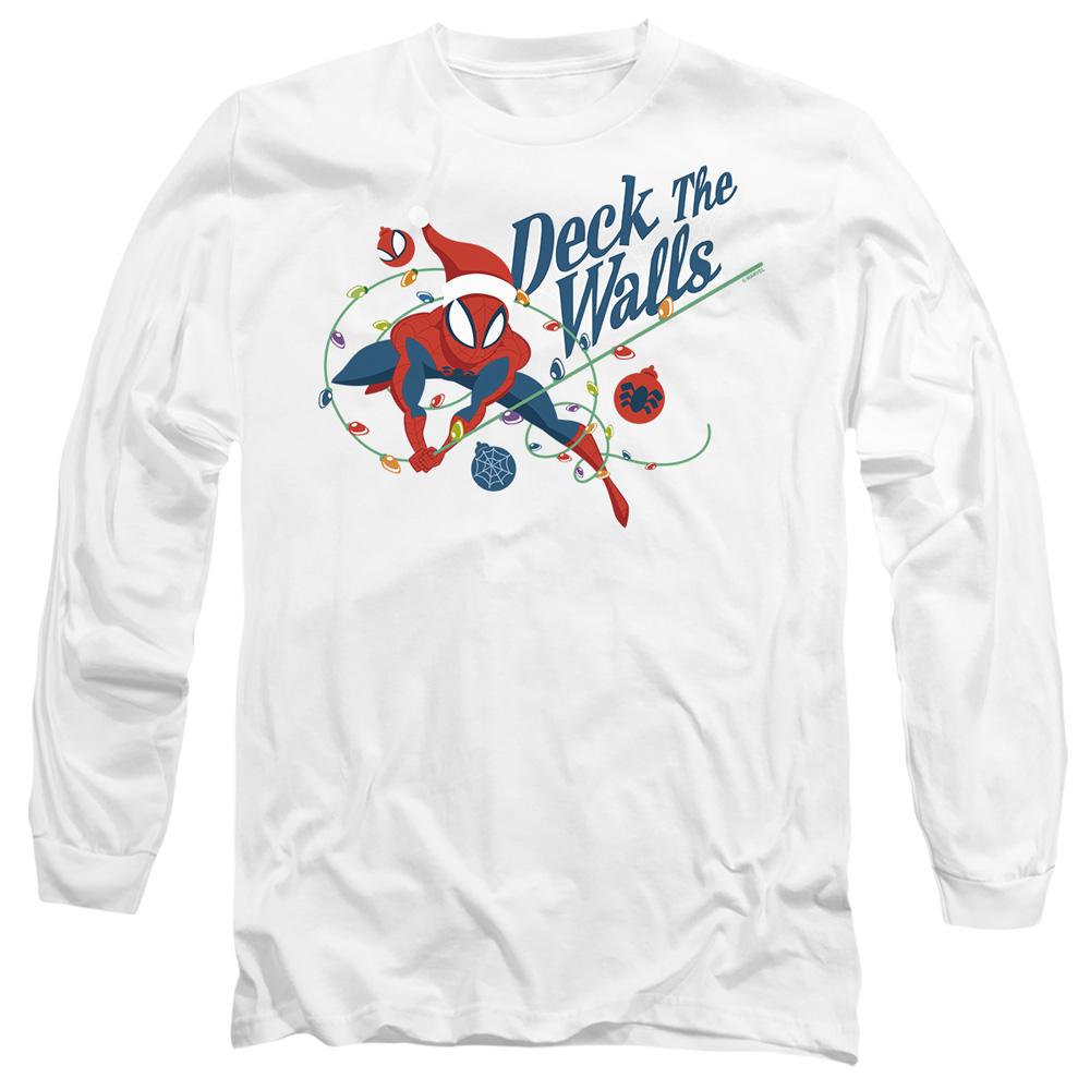 White - Front - Spider-Man Unisex Adult Deck The Walls T-Shirt