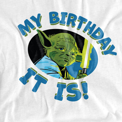 White - Side - Star Wars Unisex Adult My Birthday It Is T-Shirt