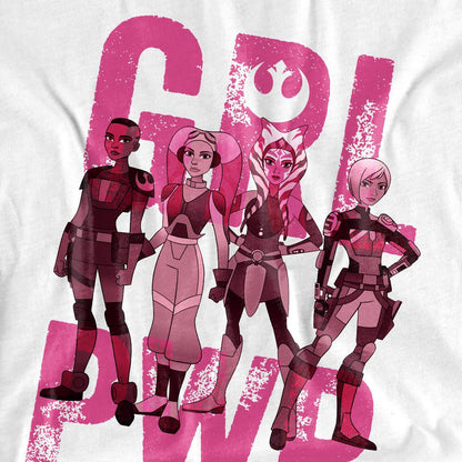 White - Side - Ahsoka Unisex Adult Girl Power Ketsu Sabine Hera T-Shirt