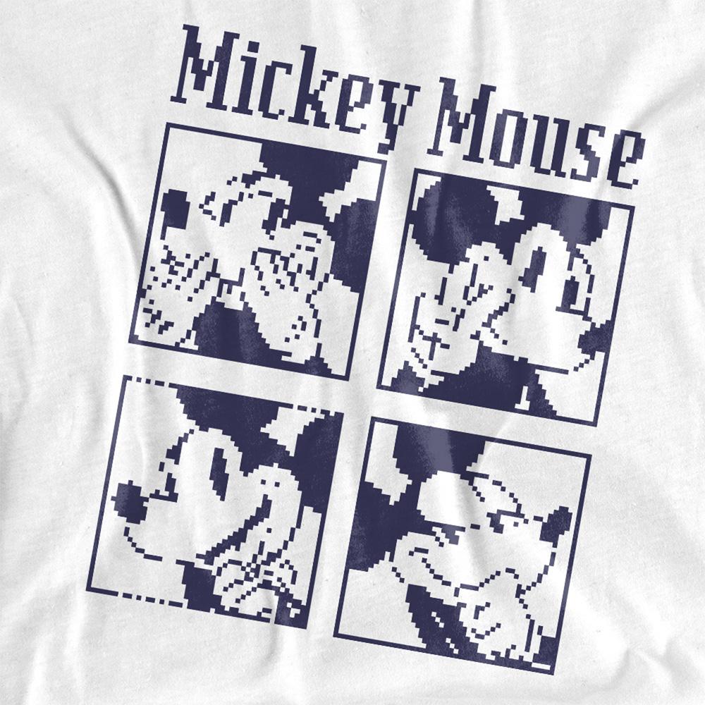 White - Side - Disney Unisex Adult Mickey Mouse Pixelated T-Shirt