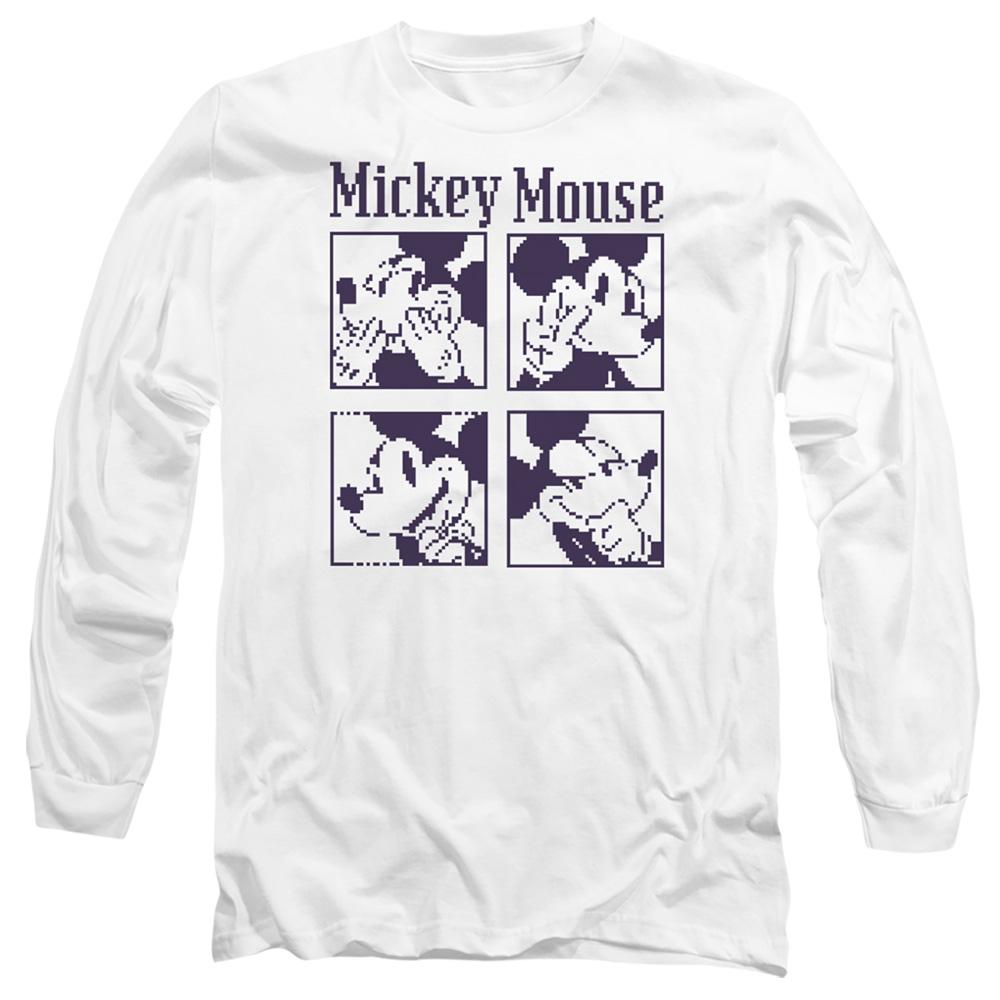 White - Front - Disney Unisex Adult Mickey Mouse Pixelated T-Shirt