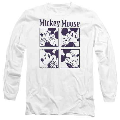 White - Front - Disney Unisex Adult Mickey Mouse Pixelated T-Shirt