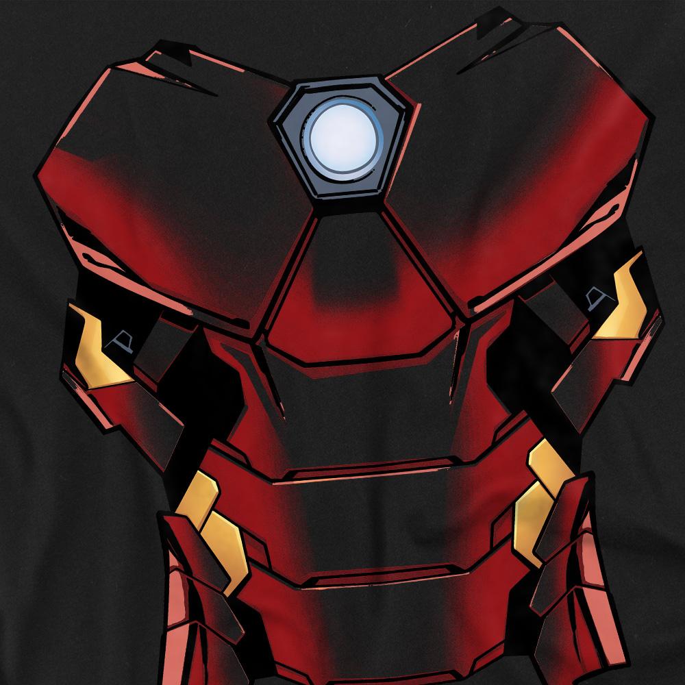 Black - Side - Iron Man Unisex Adult Costume T-Shirt