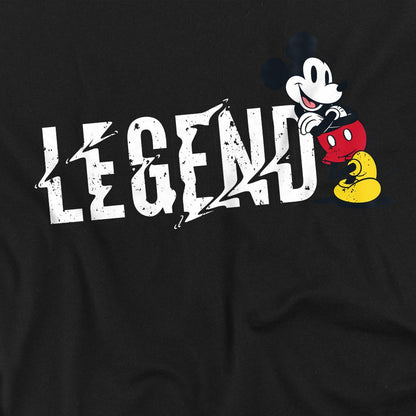 Black - Side - Disney Unisex Adult Legend Mickey Mouse Fathers Day T-Shirt