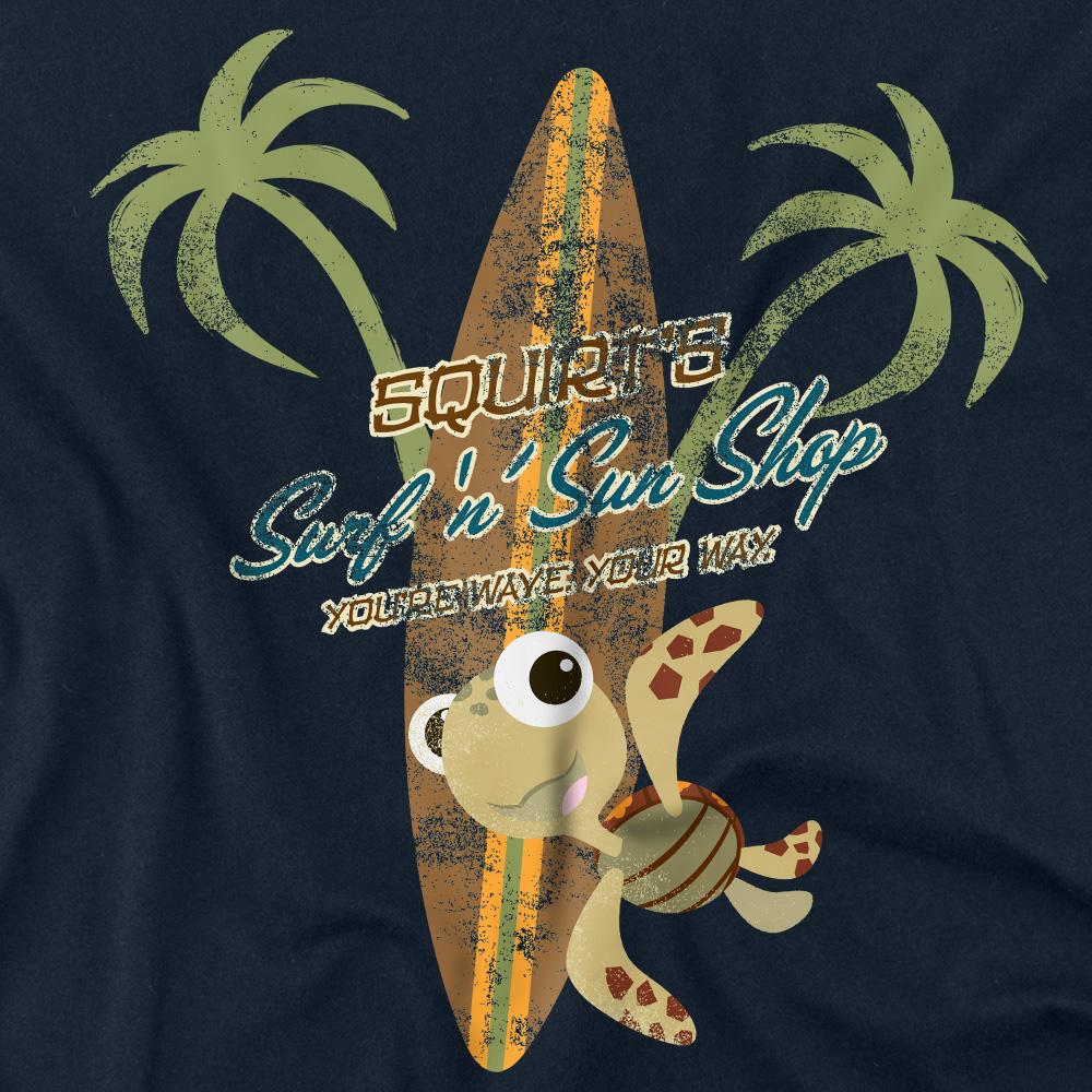 Navy - Side - Finding Nemo Unisex Adult Surf N Sun Shop T-Shirt