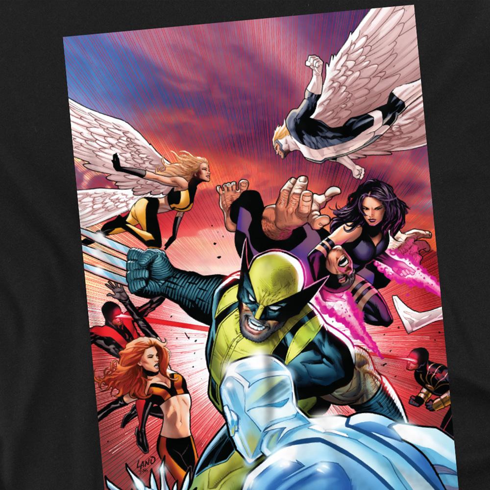 Black - Side - Marvel Unisex Adult X-Men Team Defend T-Shirt