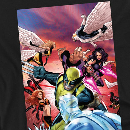 Black - Side - Marvel Unisex Adult X-Men Team Defend T-Shirt