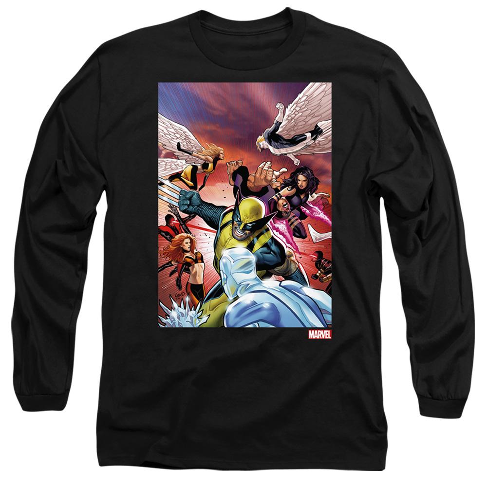 Black - Front - Marvel Unisex Adult X-Men Team Defend T-Shirt