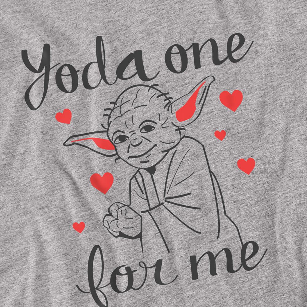 Sport Heather - Side - Star Wars Unisex Adult Yoda One For Me Valentine`s Day T-Shirt