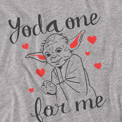 Sport Heather - Side - Star Wars Unisex Adult Yoda One For Me Valentine`s Day T-Shirt