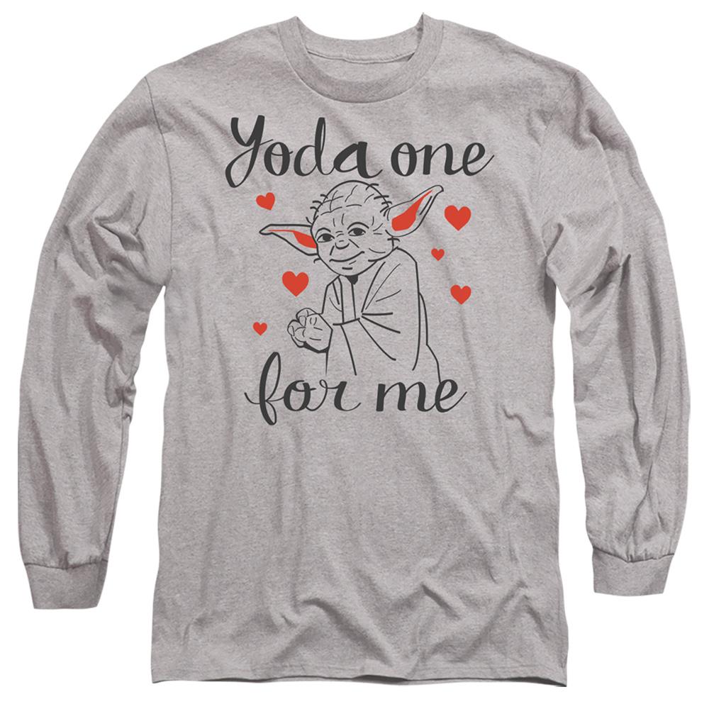 Sport Heather - Front - Star Wars Unisex Adult Yoda One For Me Valentine`s Day T-Shirt