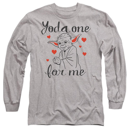 Sport Heather - Front - Star Wars Unisex Adult Yoda One For Me Valentine`s Day T-Shirt
