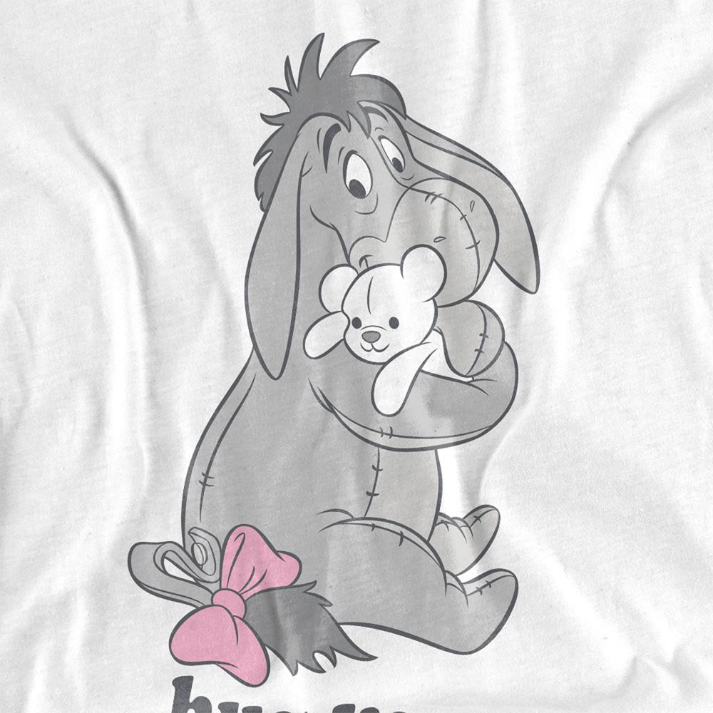 White - Side - Winnie the Pooh Unisex Adult Hug Life Eeyore Valentine`s Day T-Shirt