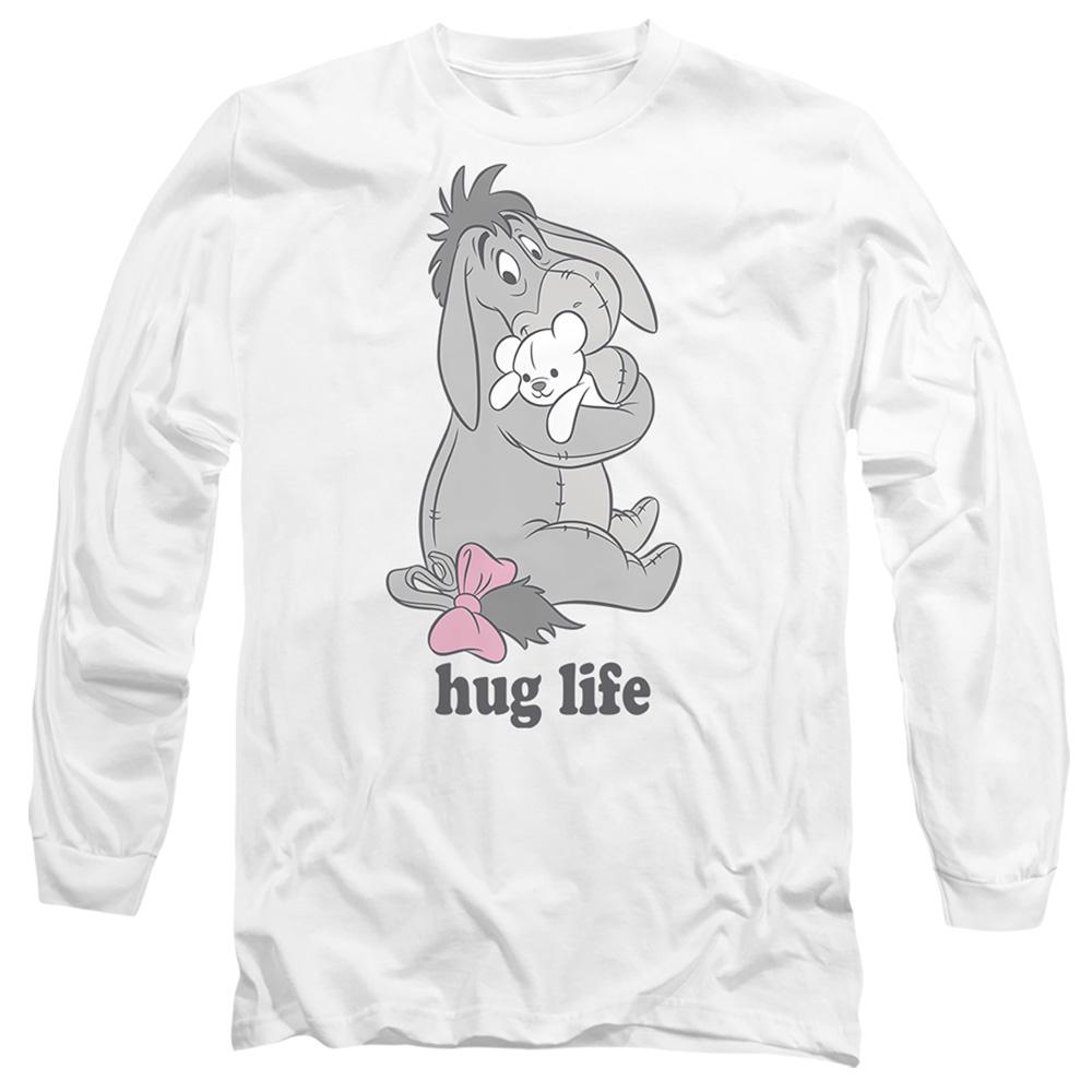 White - Front - Winnie the Pooh Unisex Adult Hug Life Eeyore Valentine`s Day T-Shirt