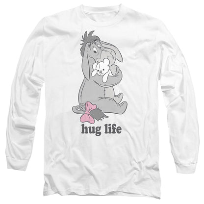 White - Front - Winnie the Pooh Unisex Adult Hug Life Eeyore Valentine`s Day T-Shirt