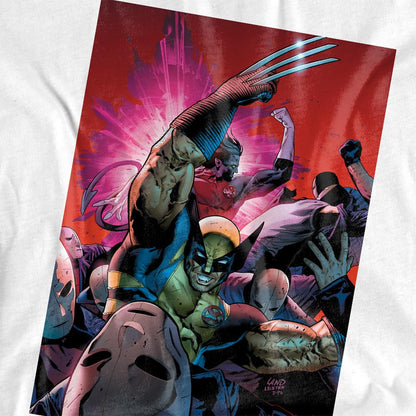 White - Side - Marvel Unisex Adult X-Men Wolverine Nightcrawler Comic Cover T-Shirt