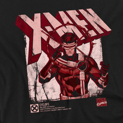 Black - Side - Marvel Unisex Adult X-Men Cyclops Infographic T-Shirt