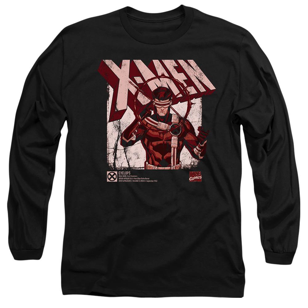 Black - Front - Marvel Unisex Adult X-Men Cyclops Infographic T-Shirt