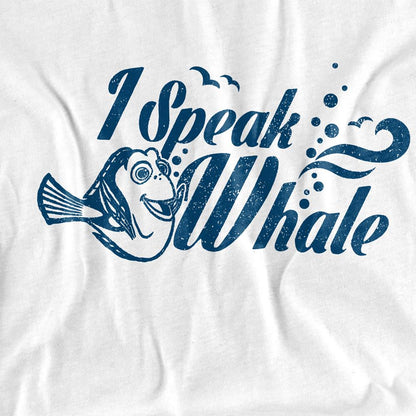 White - Side - Finding Nemo Unisex Adult I Speak Whale Dory T-Shirt